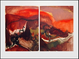 Monotype titled - Spanish Landscape 1